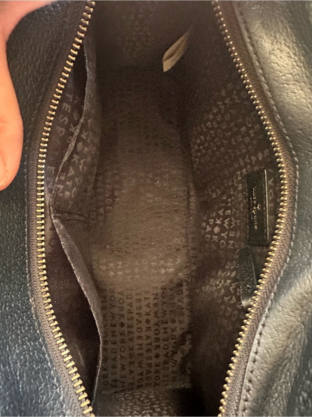 kate spade Black Pebbled Leather Satchel with Matching Wristlet - Picture 5 of 10